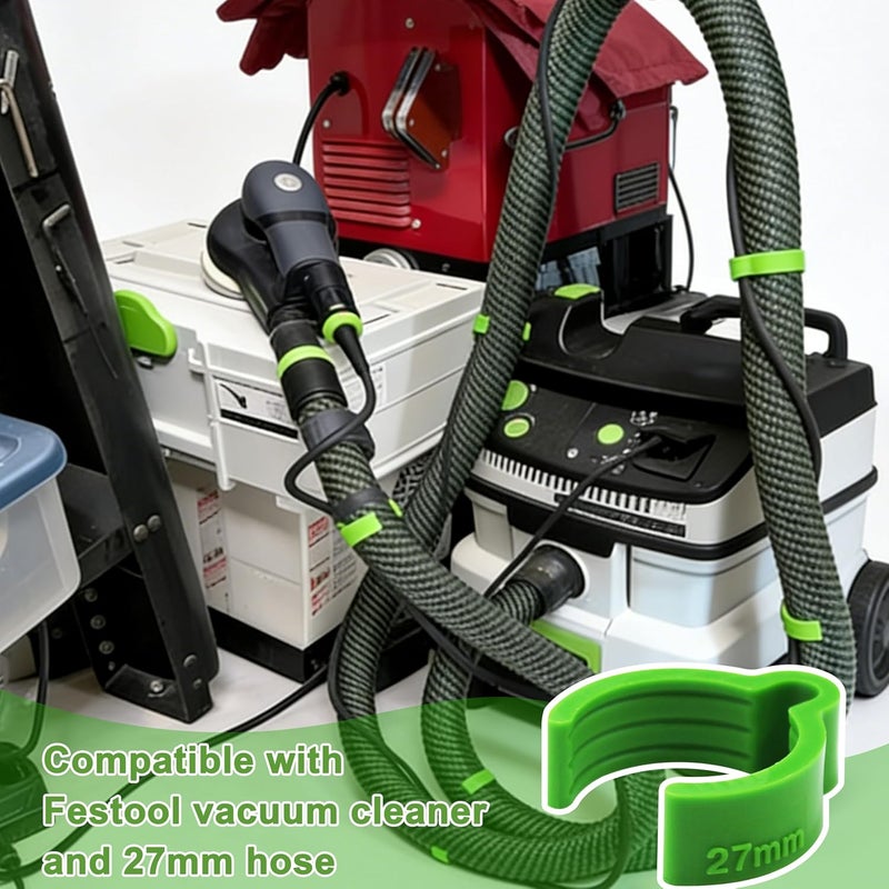 KAZFFD 10-Pack Dust Hose Organizer Clips - 37mm Diameter for Festool Vacuum D27 Hoses, Sander & Dust Extractor | Coiled Hose Holder - Image 5